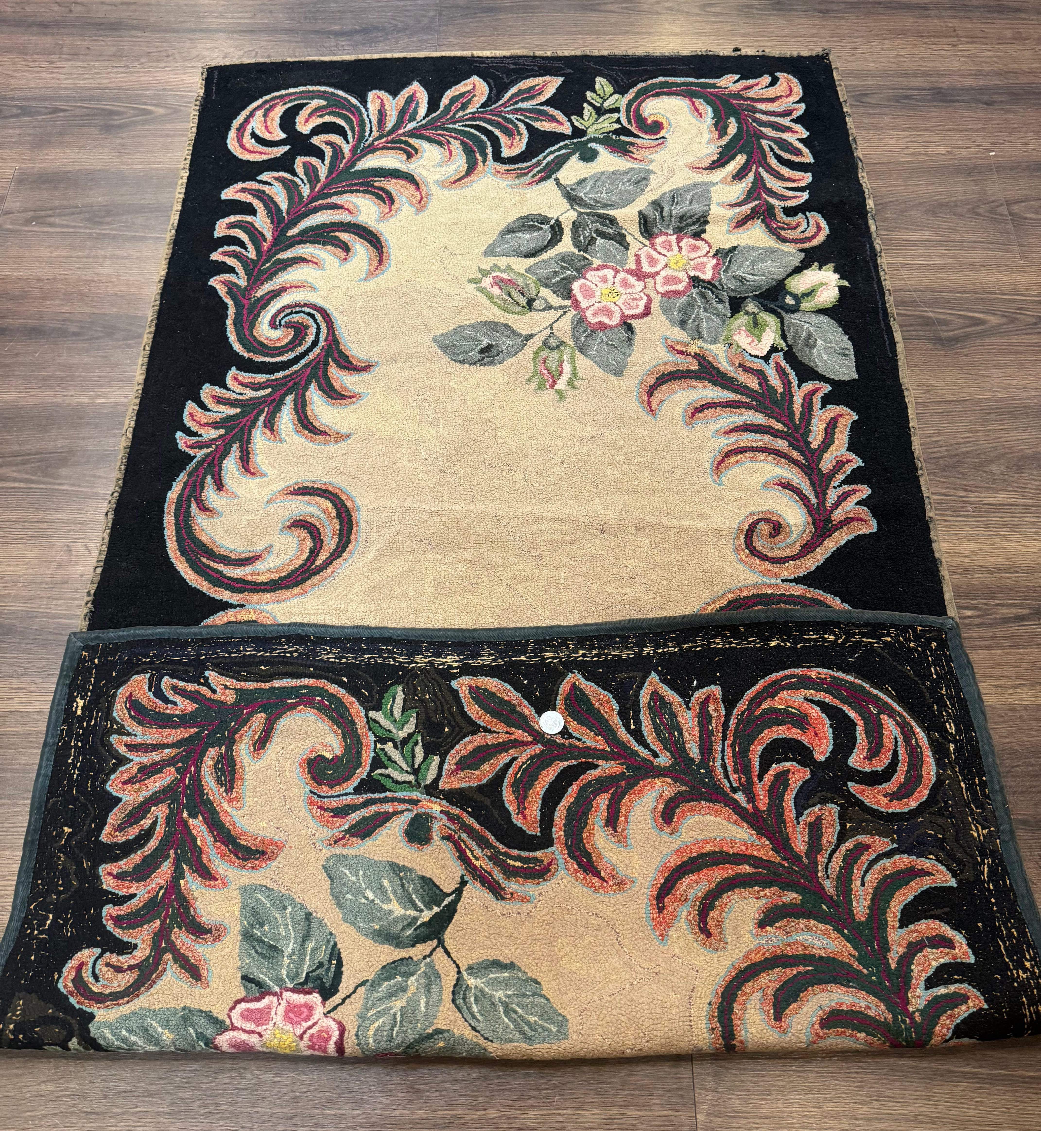 Vintage American Hooked Rug 3x6 - Jewel Rugs
