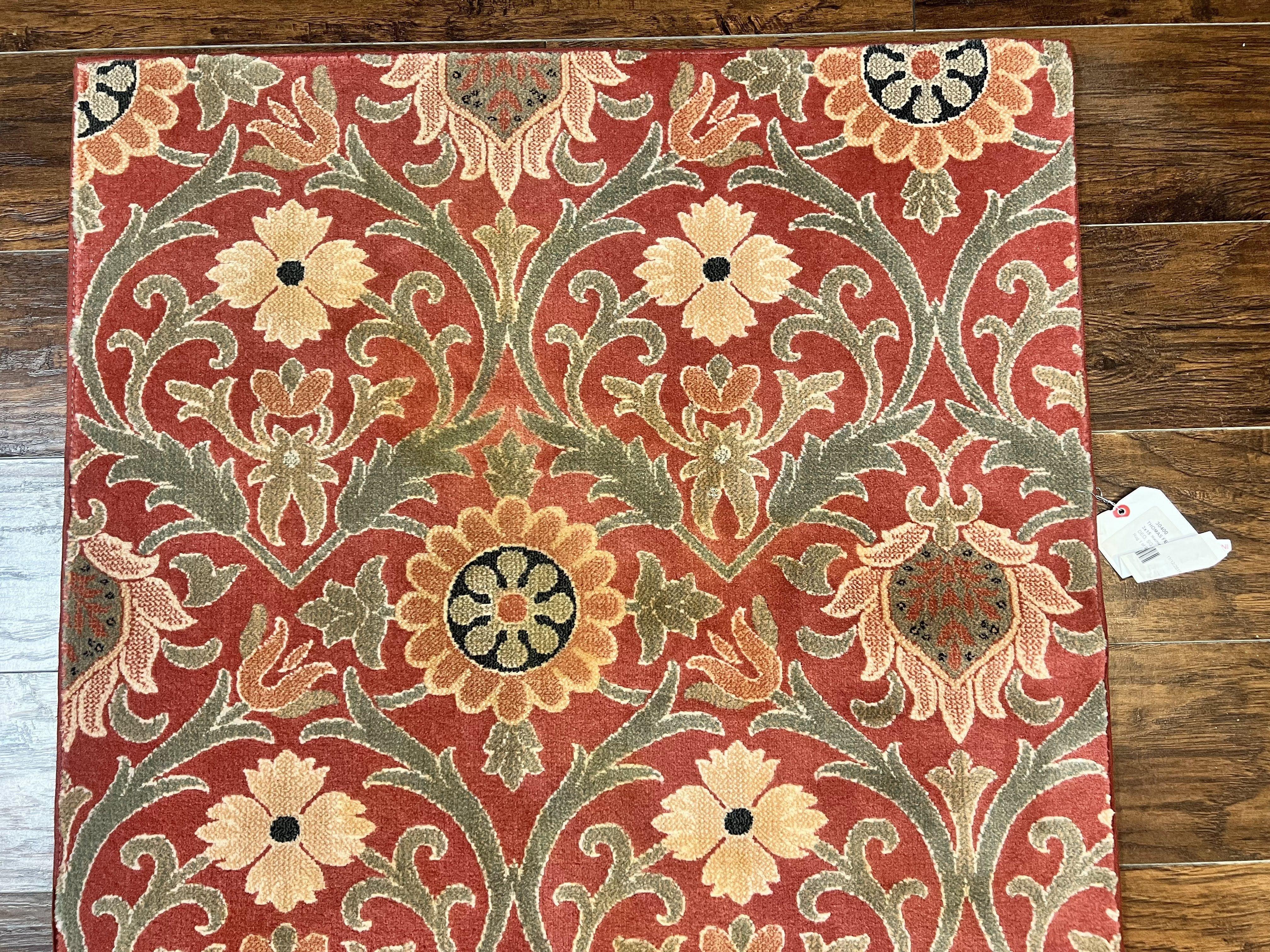 Runner Rug 3 x 14.7, Long Hallway Rug, Wool, Power Loomed, Contemporary, Floral - Jewel Rugs