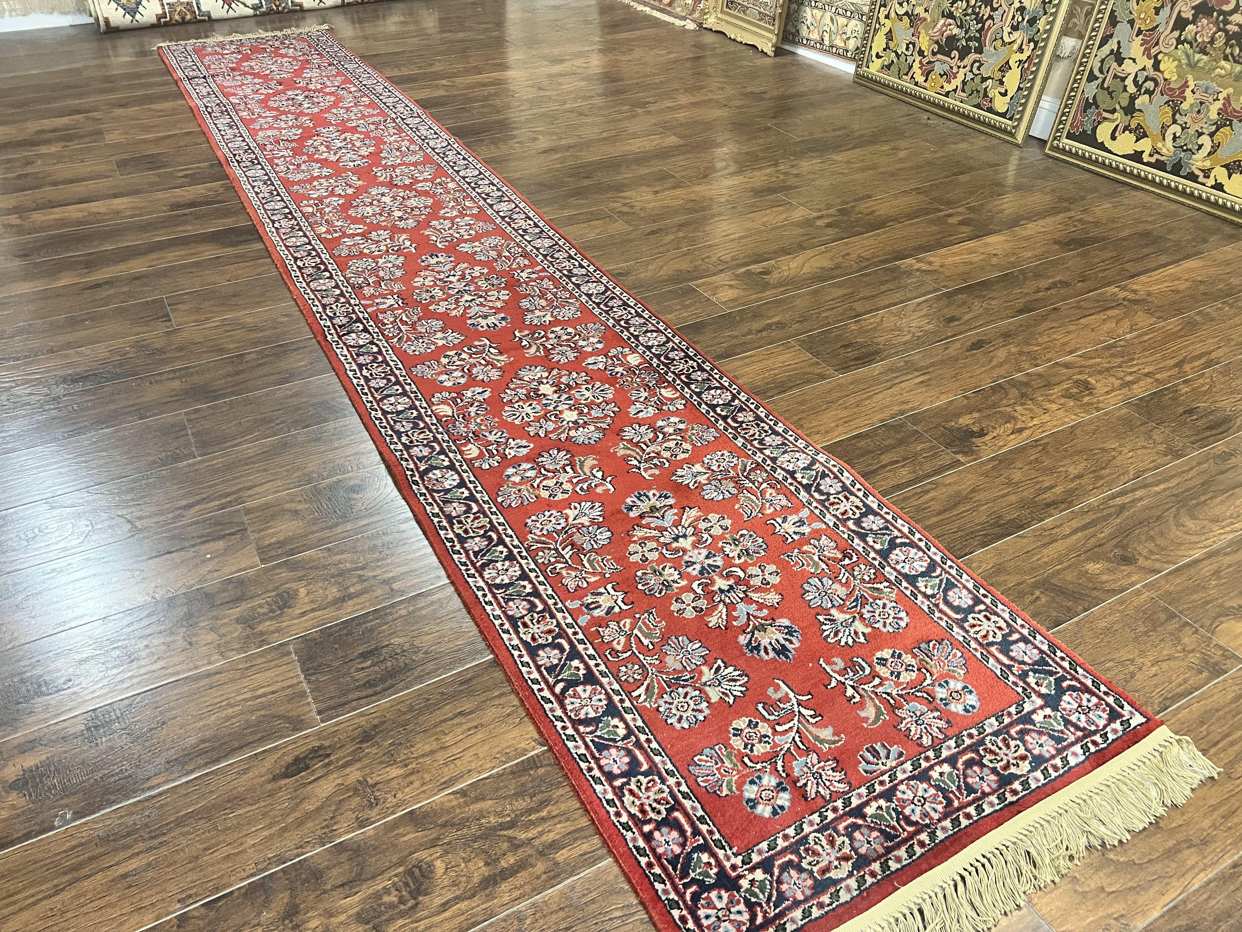 Persian Runner Rug 2.7 x 16, Sarouk Runner, Red - Jewel Rugs