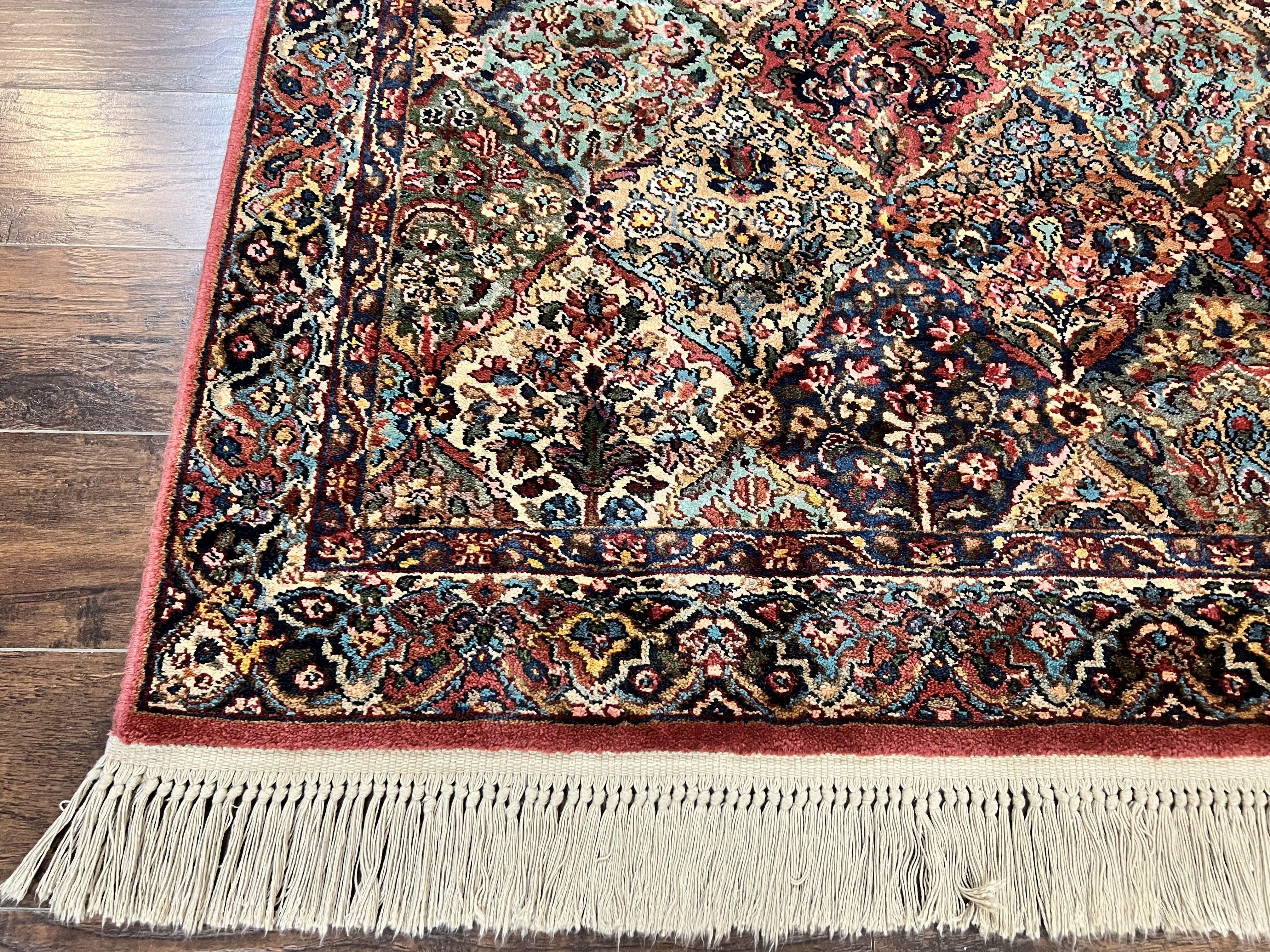 Karastan Rug 4x6 Multicolor Panel Kirman Rug #717, Wool Karastan Carpet, Original Collection 700 Series, Vintage, Rare Size - Jewel Rugs