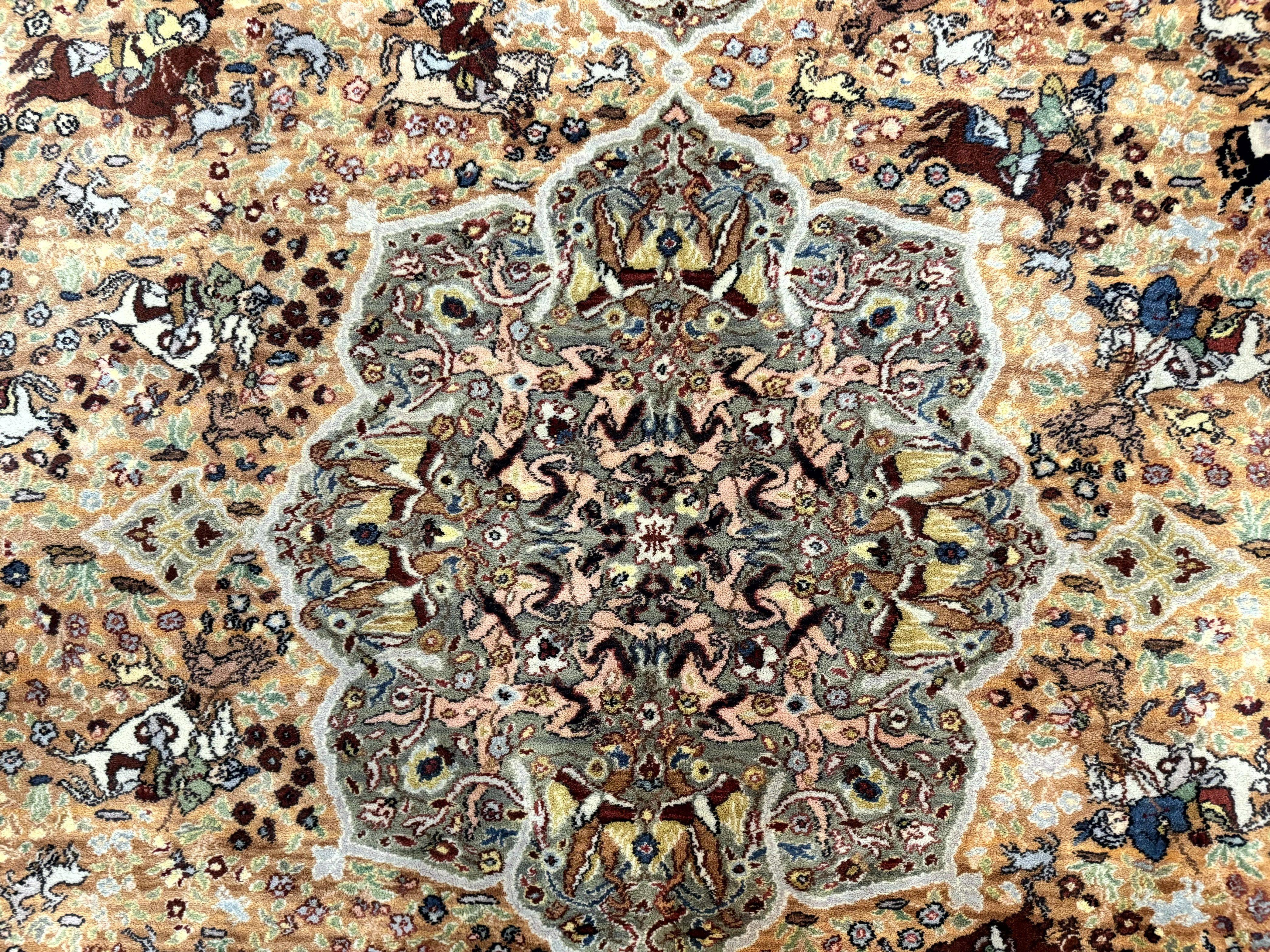 Karastan Rug 10x14 - Persian Hunting #723 - Wool Pile, Vintage - Jewel Rugs