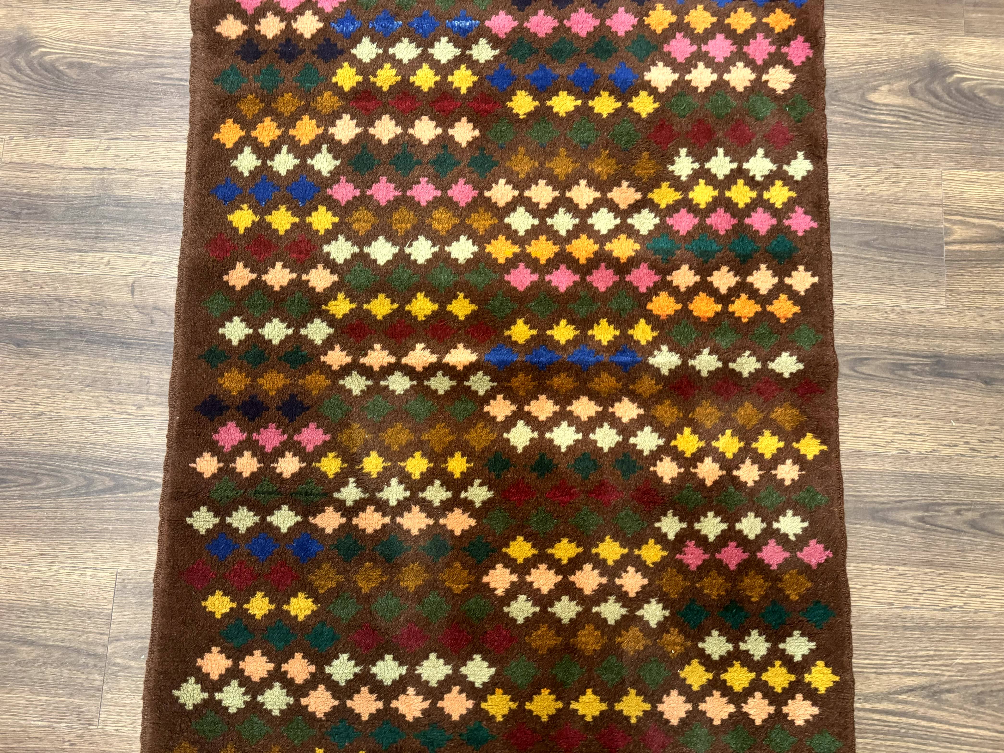 Afghan Balouch Rug 3x5 Multicolor Vintage Handmade Wool Carpet - Jewel Rugs