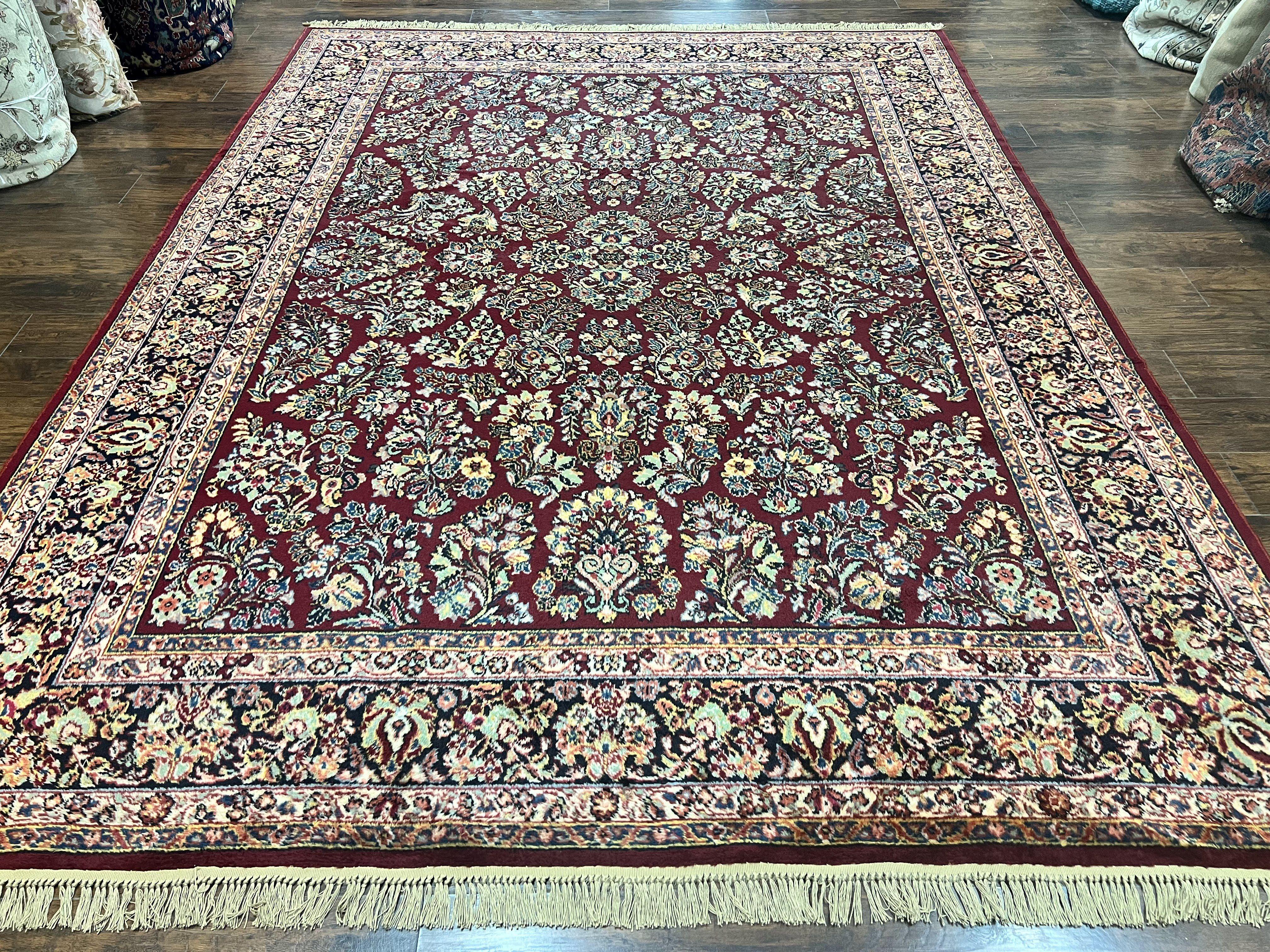 Karastan Rug 9x12 Red Sarouk #785, Wool Karastan Carpet, Discontinued Vintage, Original 700 Series, Karastan Area Rug - Jewel Rugs