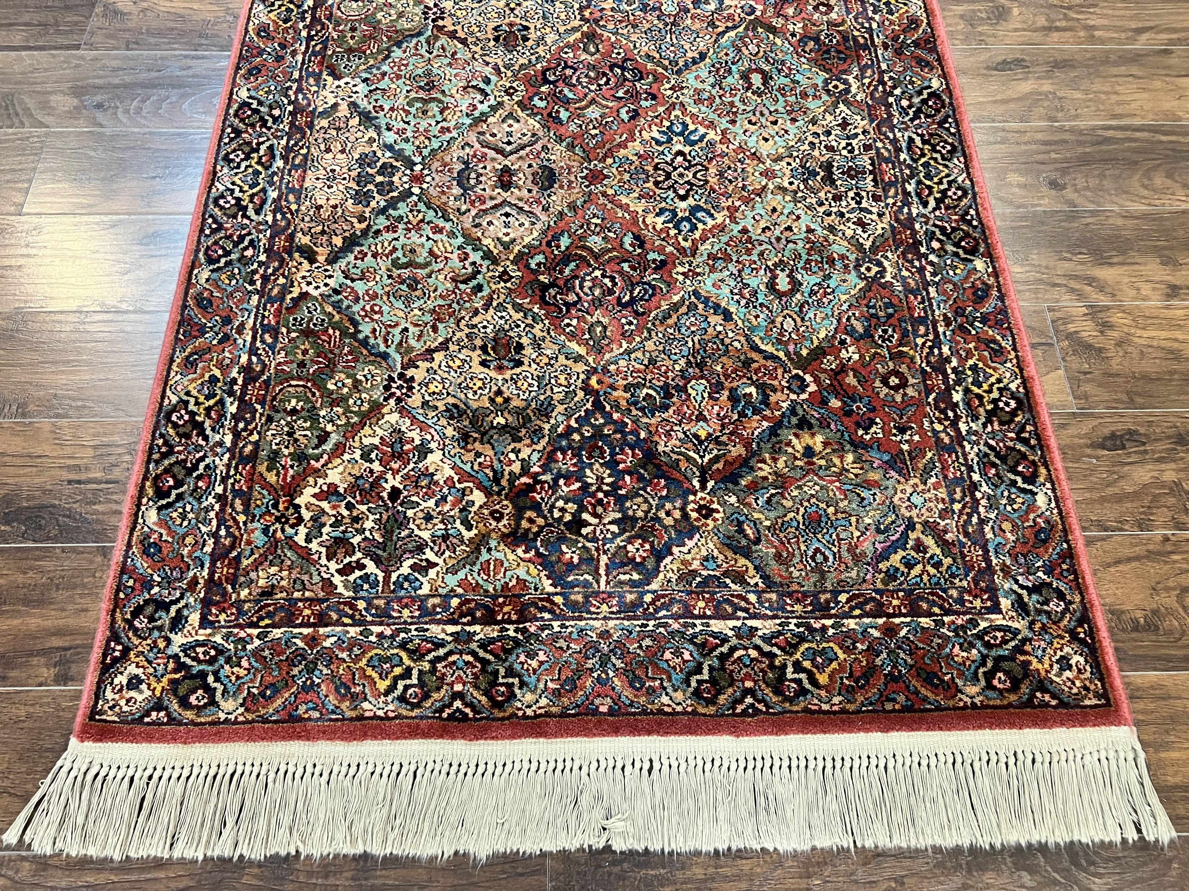 Karastan Rug 4x6 Multicolor Panel Kirman Rug #717, Wool Karastan Carpet, Original Collection 700 Series, Vintage, Rare Size - Jewel Rugs