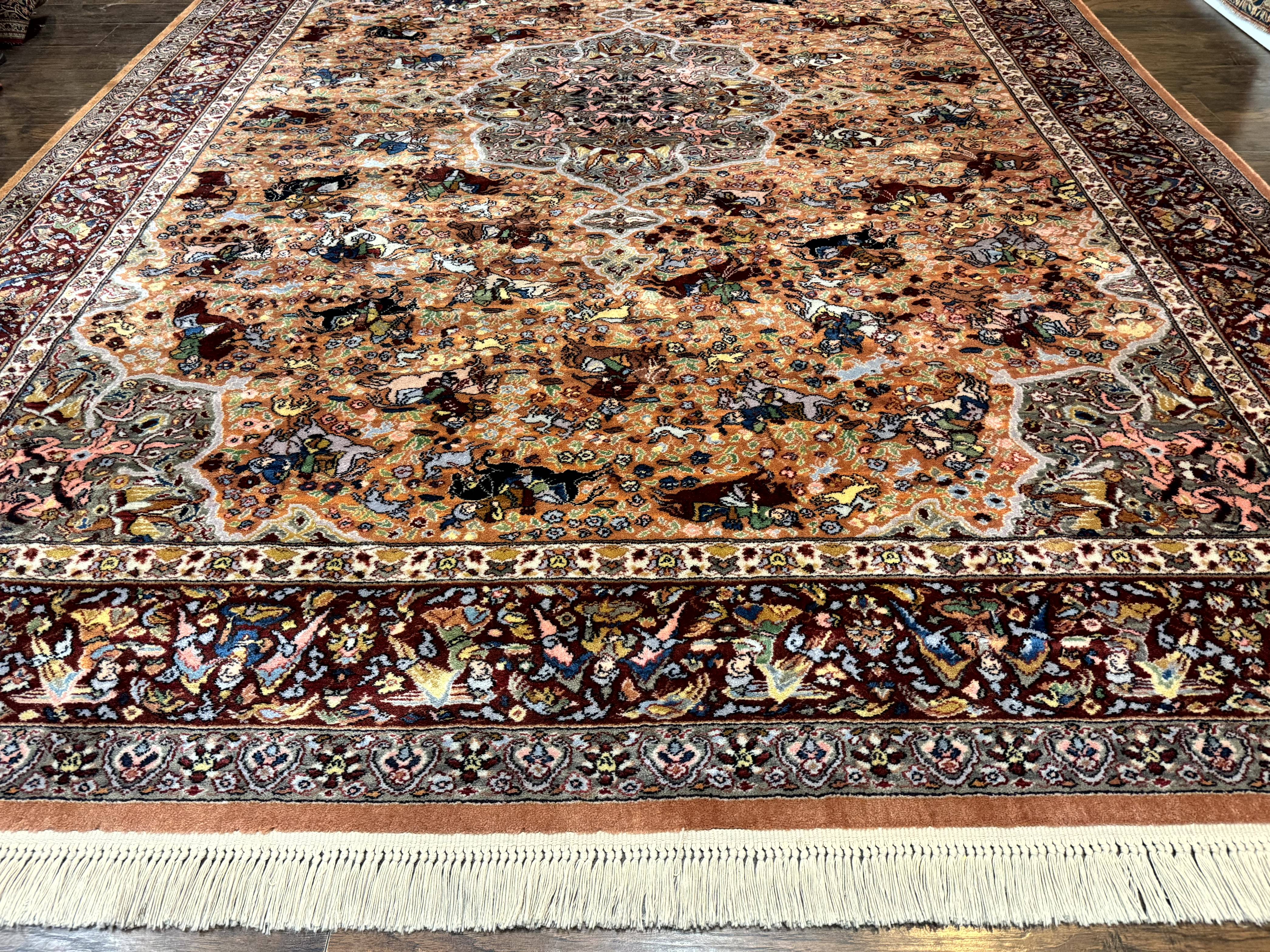 Karastan Rug 10x14 - Persian Hunting #723 - Wool Pile, Vintage - Jewel Rugs