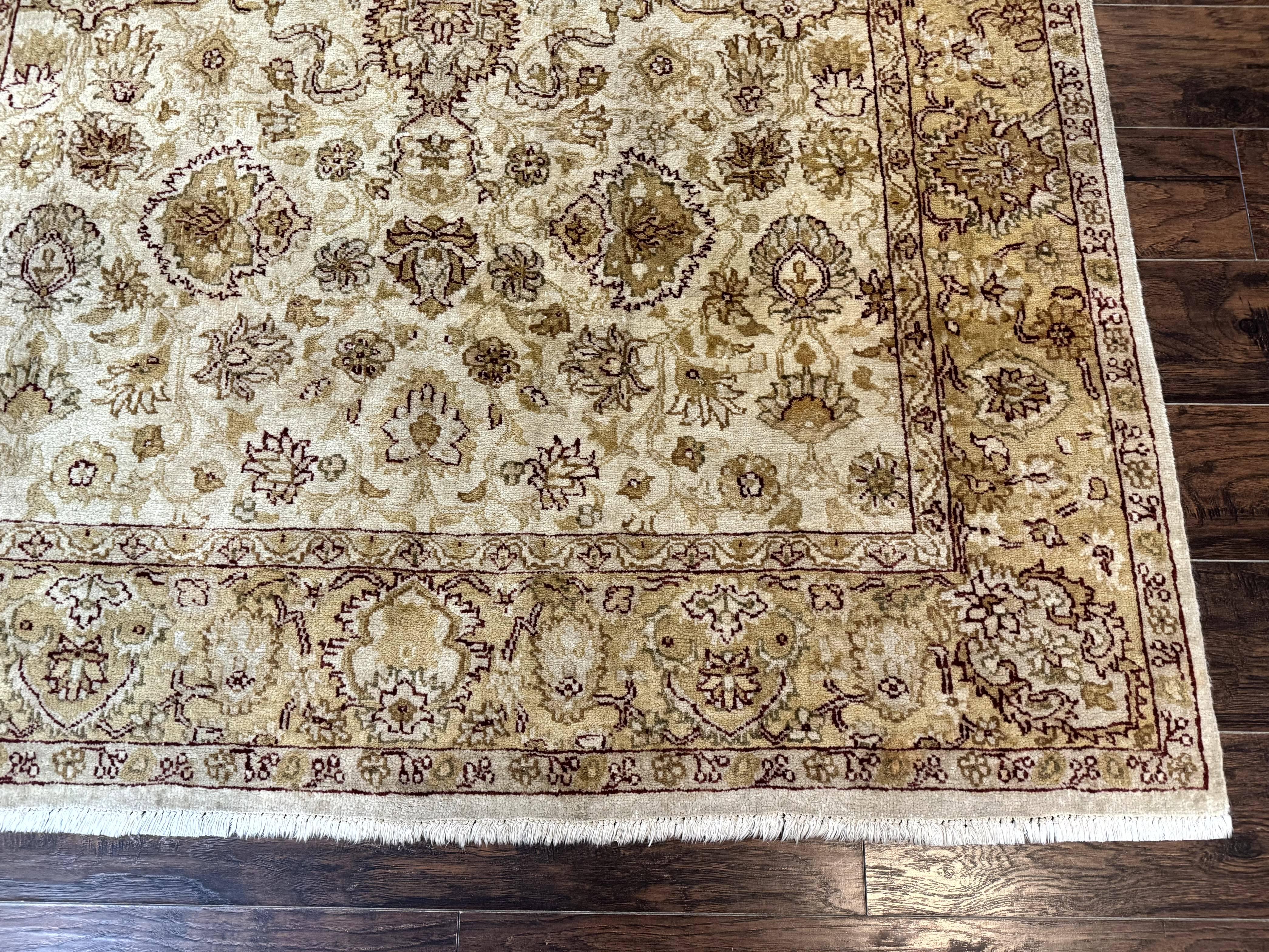 Turkish Oushak Rug 6x9, Vintage, Beige - Jewel Rugs