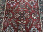 Indo Persian Rug 4x7, Floral India 4' 1" x 6' 6" in Dark Red and Navy - 2605J050