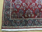 Indo Persian Rug 4x7, Floral India 4' 1" x 6' 6" in Dark Red and Navy - 2605J050