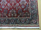Indo Persian Rug 4x7, Floral India 4' 1" x 6' 6" in Dark Red and Navy - 2605J050