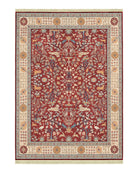 Karastan Rug 9x12, Antique Legends Emperor's Hunt 2200-204, Wool, Vintage Discontinued USA 8' 8" x 12' in Red, Light Tan - 2603L088
