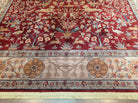 Karastan Rug 9x12, Antique Legends Emperor's Hunt 2200-204, Wool, Vintage Discontinued USA 8' 8" x 12' in Red, Light Tan - 2603L088