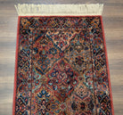 Karastan Runner Rug 2.6 x 12, Multicolor Panel Kirman #717, Wool, Rare USA 2' 6" x 12' in Red, Blue, Light Yellow, Light Green, Teal, Ivory, Multicolor - 2605L002