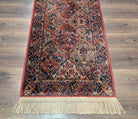 Karastan Runner Rug 2.6 x 12, Multicolor Panel Kirman #717, Wool, Rare USA 2' 6" x 12' in Red, Blue, Light Yellow, Light Green, Teal, Ivory, Multicolor - 2605L002