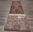 Karastan Runner Rug 2.6 x 12, Multicolor Panel Kirman #717, Wool, Rare USA 2' 6" x 12' in Red, Blue, Light Yellow, Light Green, Teal, Ivory, Multicolor - 2605L002