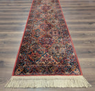 Karastan Runner Rug 2.6 x 12, Multicolor Panel Kirman #717, Wool, Rare USA 2' 6" x 12' in Red, Blue, Light Yellow, Light Green, Teal, Ivory, Multicolor - 2605L002