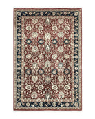 Palace Sized Indian Agra Rug 12x17, Wool Handmade Floral Allover Carpet India 11.6x17.2 - 2401L110