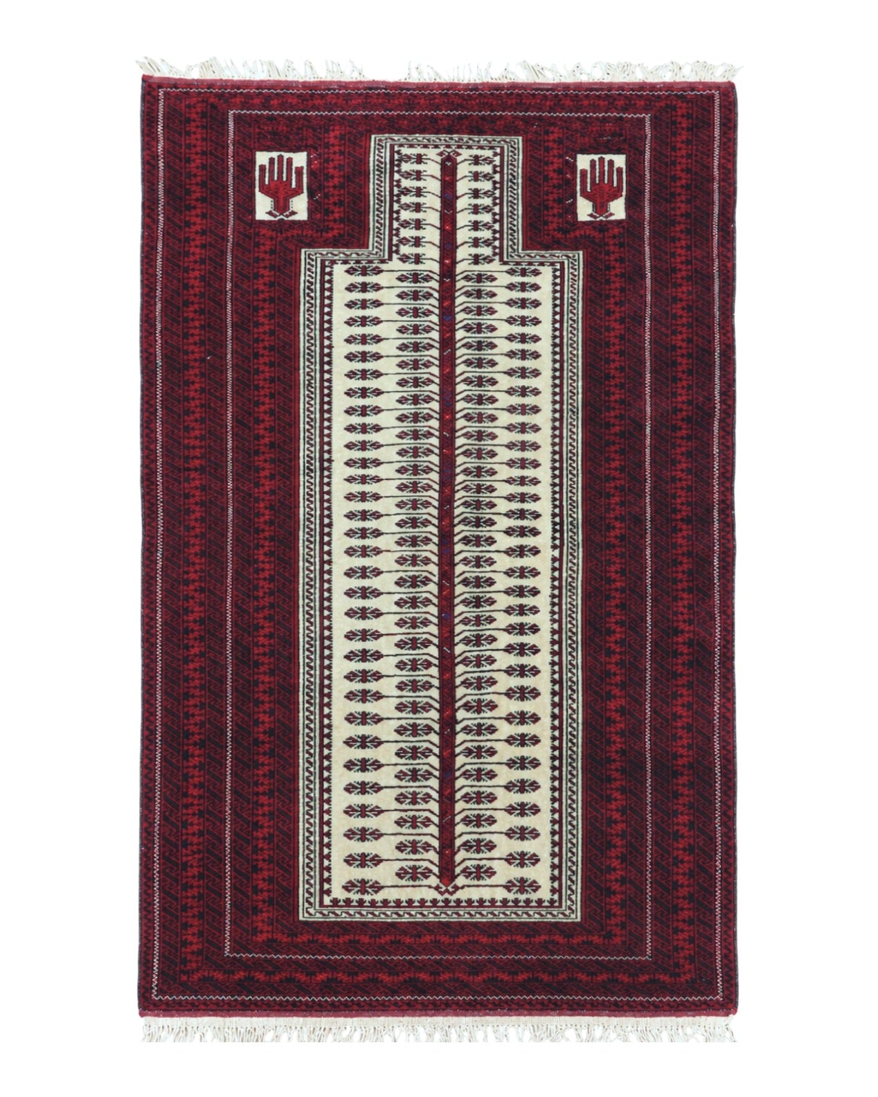 Persian Baluchi Tribal Prayer Rug 3x5 Azerbaijan 3' 1" x 4' 11" - 2604J013