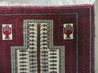 Persian Baluchi Tribal Prayer Rug 3x5 Azerbaijan 3' 1" x 4' 11" in Crimson Red and Ivory/Cream - 2604J013