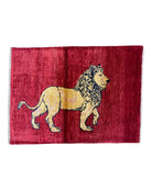 Persian Gabbeh Lion Pictorial Rug 4x3, Semi Antique Azerbaijan 4' 7" x 3' 4" - 2102J053