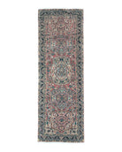 Persian Heriz Ahar Runner 3' 9" x 10' 6" Azerbaijan 3' 9" x 10' 6" in Rose and Charcoal, Teal, Ivory - 2605J016