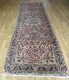 Persian Heriz Ahar Runner 3' 9" x 10' 6" Azerbaijan 3' 9" x 10' 6" in Rose and Charcoal, Teal, Ivory - 2605J016