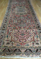 Persian Heriz Ahar Runner 3' 9" x 10' 6" Azerbaijan 3' 9" x 10' 6" in Rose and Charcoal, Teal, Ivory - 2605J016