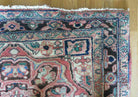 Persian Heriz Ahar Runner 3' 9" x 10' 6" Azerbaijan 3' 9" x 10' 6" in Rose and Charcoal, Teal, Ivory - 2605J016