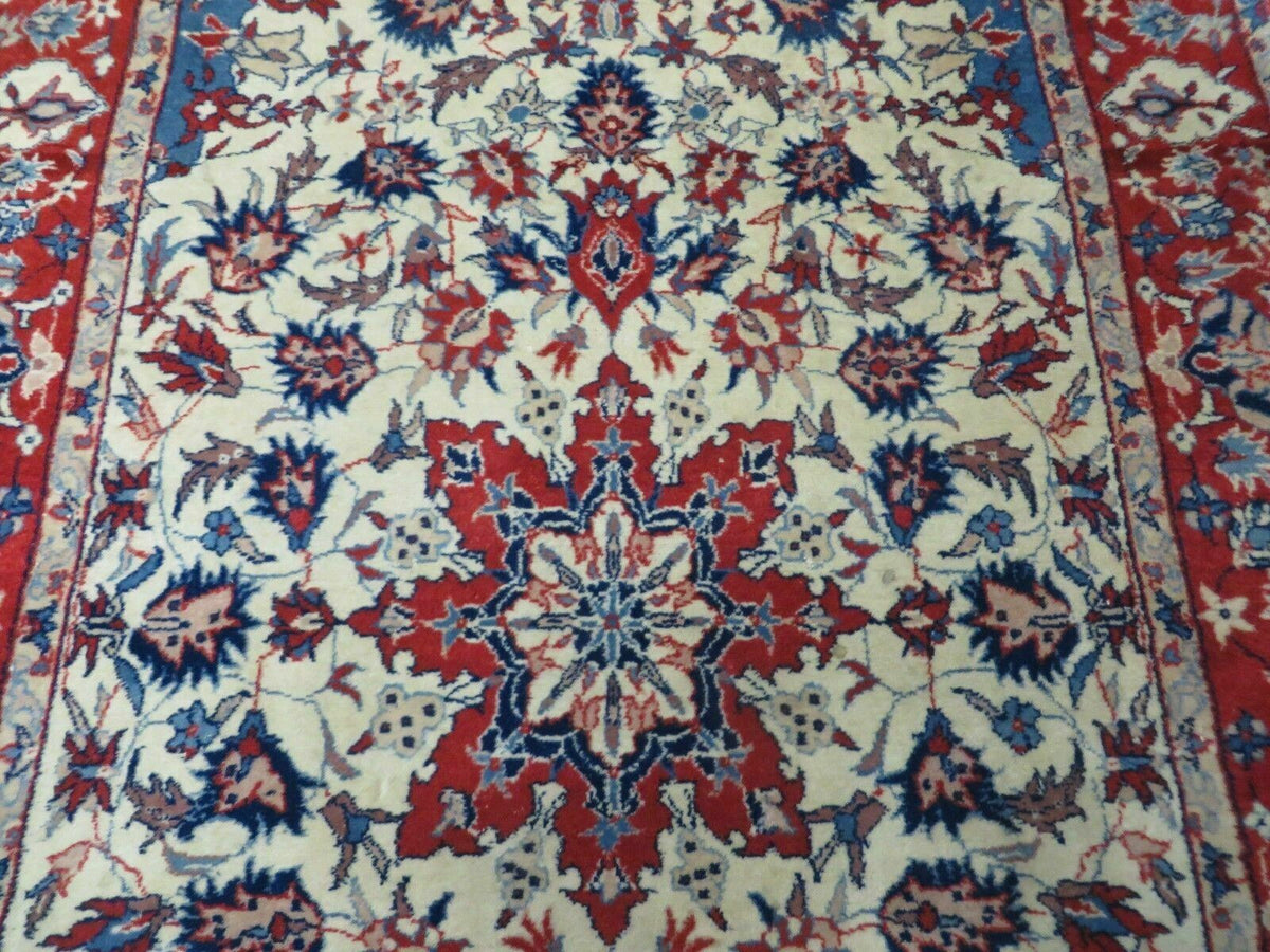 Persian Isfahan Rug 3x5 Azerbaijan 3' x 5' in Ivory//Cream, Red, Blue - 2605J047