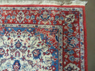 Persian Isfahan Rug 3x5 Azerbaijan 3' x 5' in Ivory//Cream, Red, Blue - 2605J047
