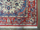 Persian Isfahan Rug 3x5 Azerbaijan 3' x 5' in Ivory//Cream, Red, Blue - 2605J047