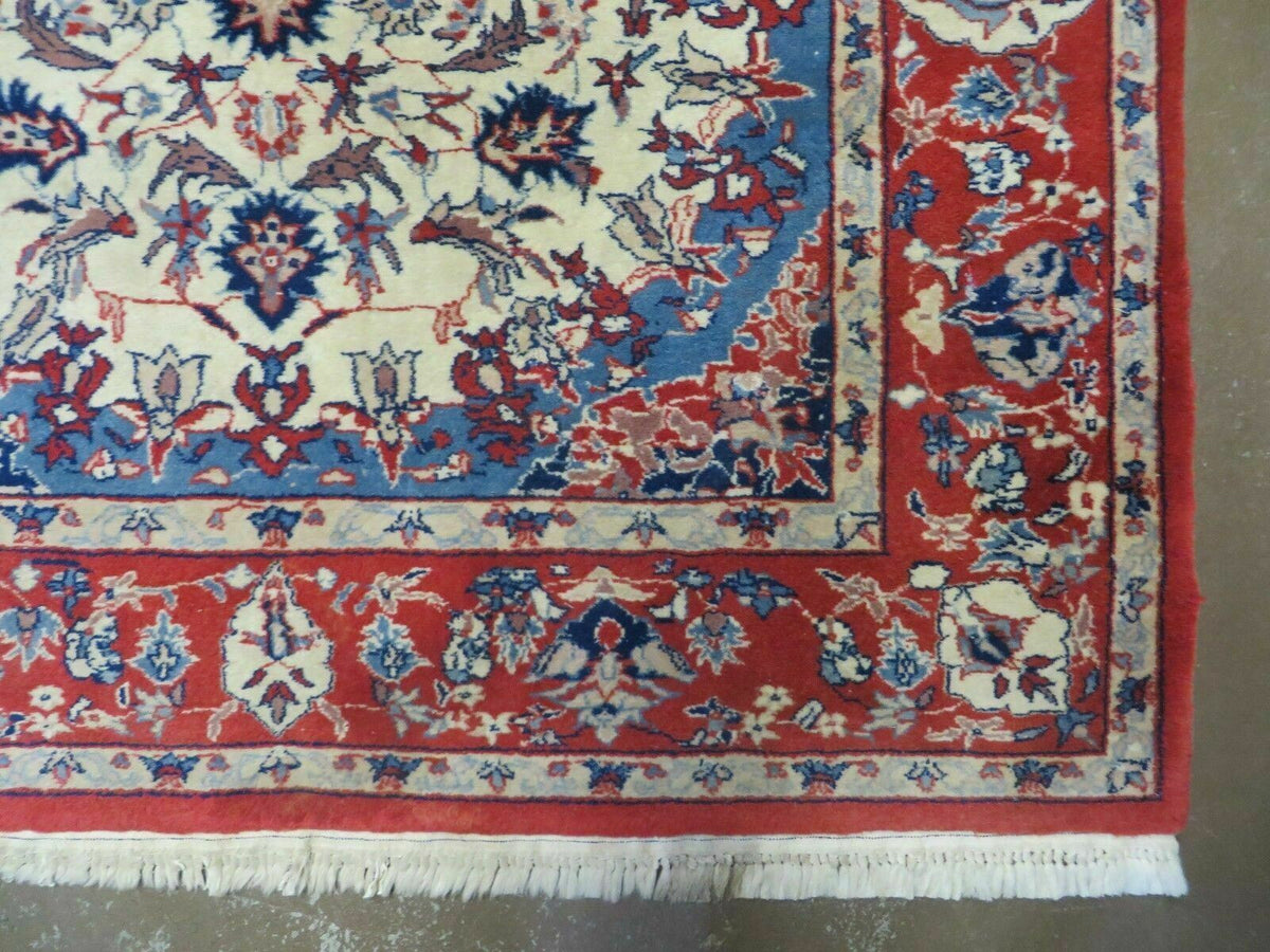 Persian Isfahan Rug 3x5 Azerbaijan 3' x 5' in Ivory//Cream, Red, Blue - 2605J047