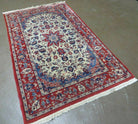 Persian Isfahan Rug 3x5 Azerbaijan 3' x 5' in Ivory//Cream, Red, Blue - 2605J047