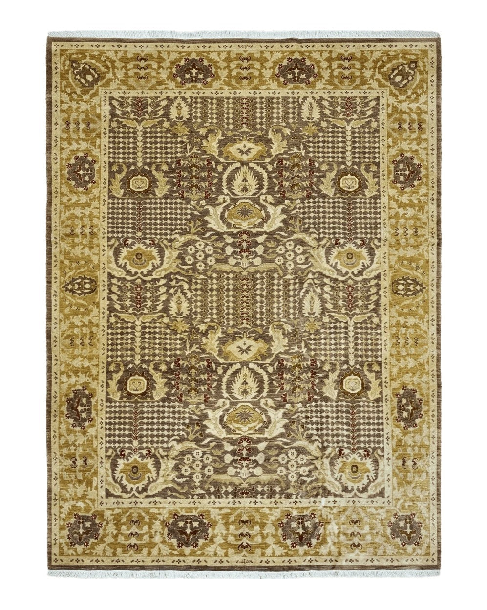 Peshawar Rug 10x14 Rug Handmade Rug Chobi Rug Brown Gold Beige Rug 10' 1" x 13' 11" - DNPP5V4AXWJBOAP9O