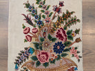 Small Persian Tabriz Vase Pictorial Rug 1x2, Accent Rug, Fine 320 KPSI Azerbaijan 1' 5" x 2' in Ivory and Multicolor - 2603L094