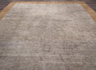 Tibetan Modern Rug 10x12, Minimalist, Open Field, Odegard, Wool, Contemporary, Gray Tibet 10' x 12' 3" in Silver-Gray and Gold - 2603L085