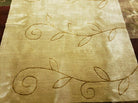 Tibetan Rug 6x9, Modern Abstract Tibet 6' 1" x 8' 11" in Cream and Burgundy, Green - 2605J003