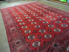 8' X 12' Vintage Handmade Bokhara Turkoman Wool Rug Carpet Red # 583 - Jewel Rugs