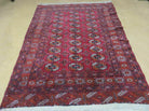 4' X 6' Vintage Handmade Bokhara Turkoman Pakistan Wool Rug Carpet Red - Jewel Rugs