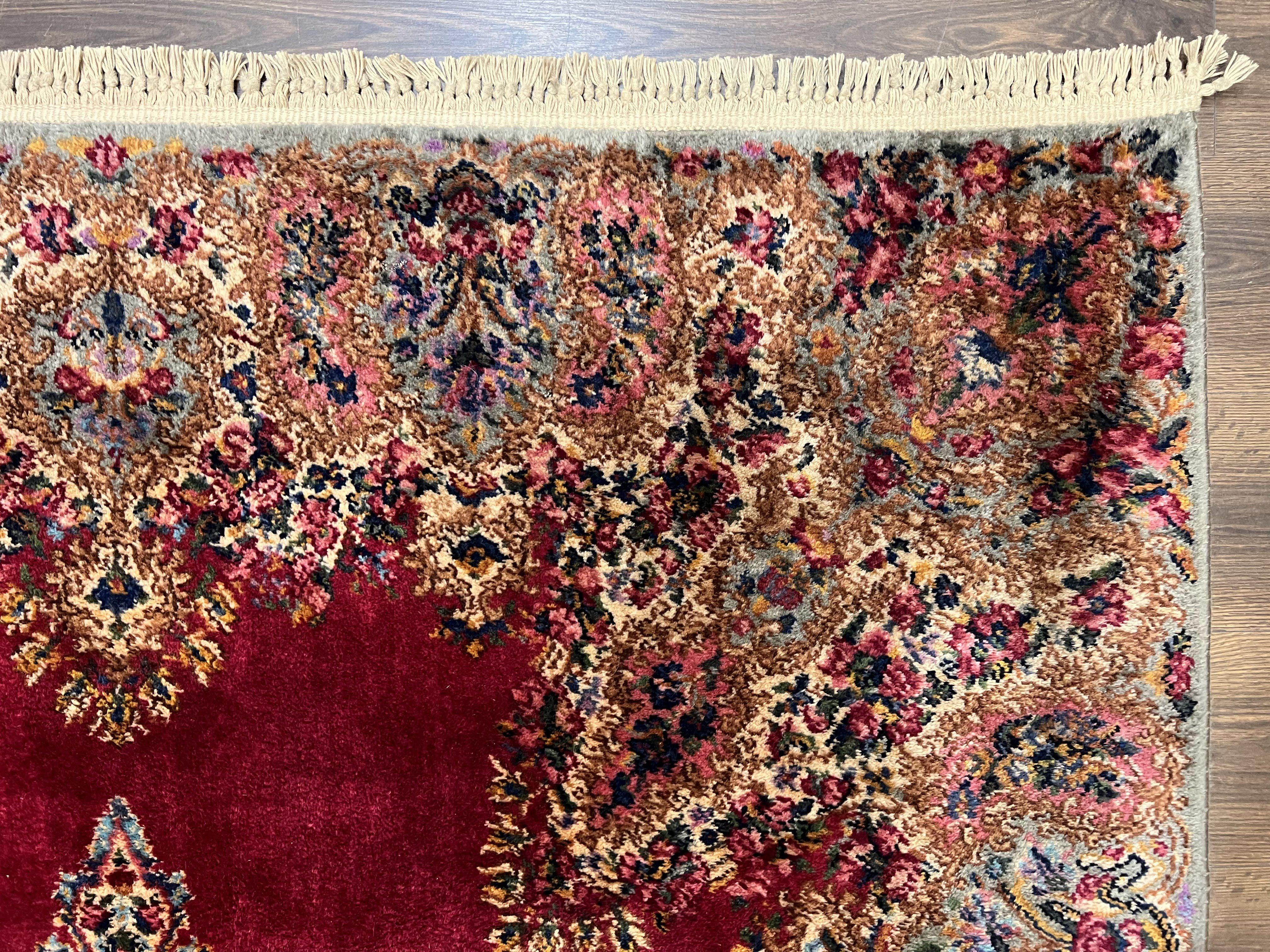 Karastan Red Medallion Kirman #762, Wool Karastan Carpet 5.9 x 9, Vintage 6x9 Area Rug, Original Collection 700 Series Discontinued, Nice - Jewel Rugs