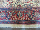 10' X 14' Vintage Hand Knotted Made Indian Agra Wool Rug Vegetable Dyes Ivory - Jewel Rugs