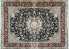 8' X 10' Vintage Handmade Fine Chinese Oriental Wool Rug With Silk Accents - Jewel Rugs