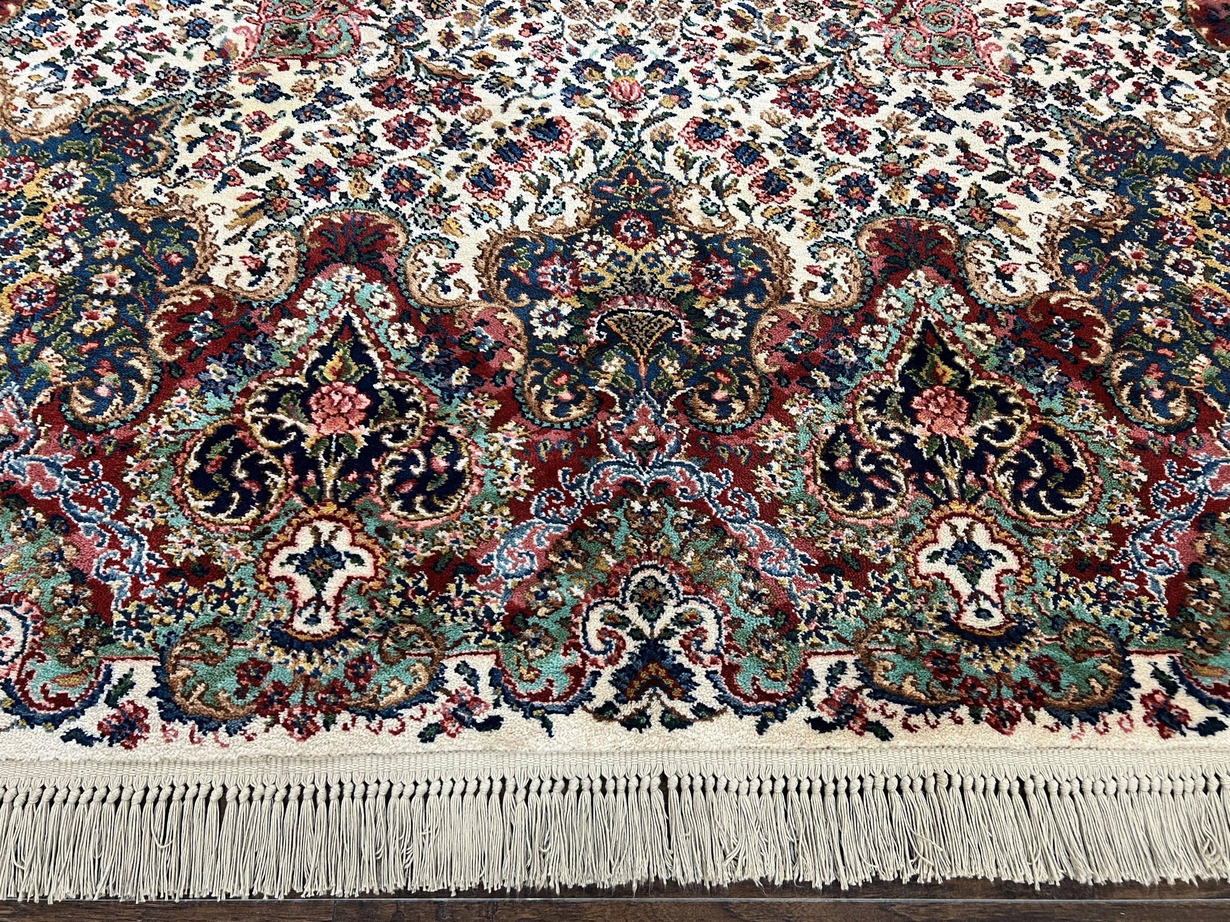 8.8 x 10.6 Karastan Rug Floral Kirman #742, Wool Karastan Carpet, Vintage Karastan Rugs, Original 700 Series, Discontinued, Oriental Rug - Jewel Rugs