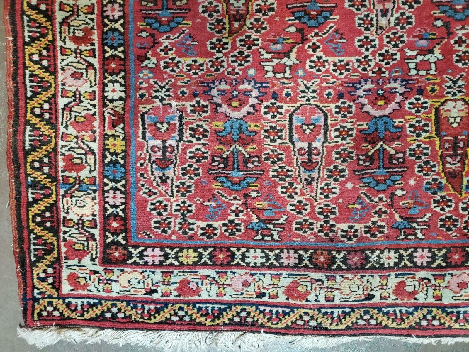 3' 4" X 15' Antique Oriental Karabagh Floral Handmade Wool Runner Rug Red Nice - Jewel Rugs