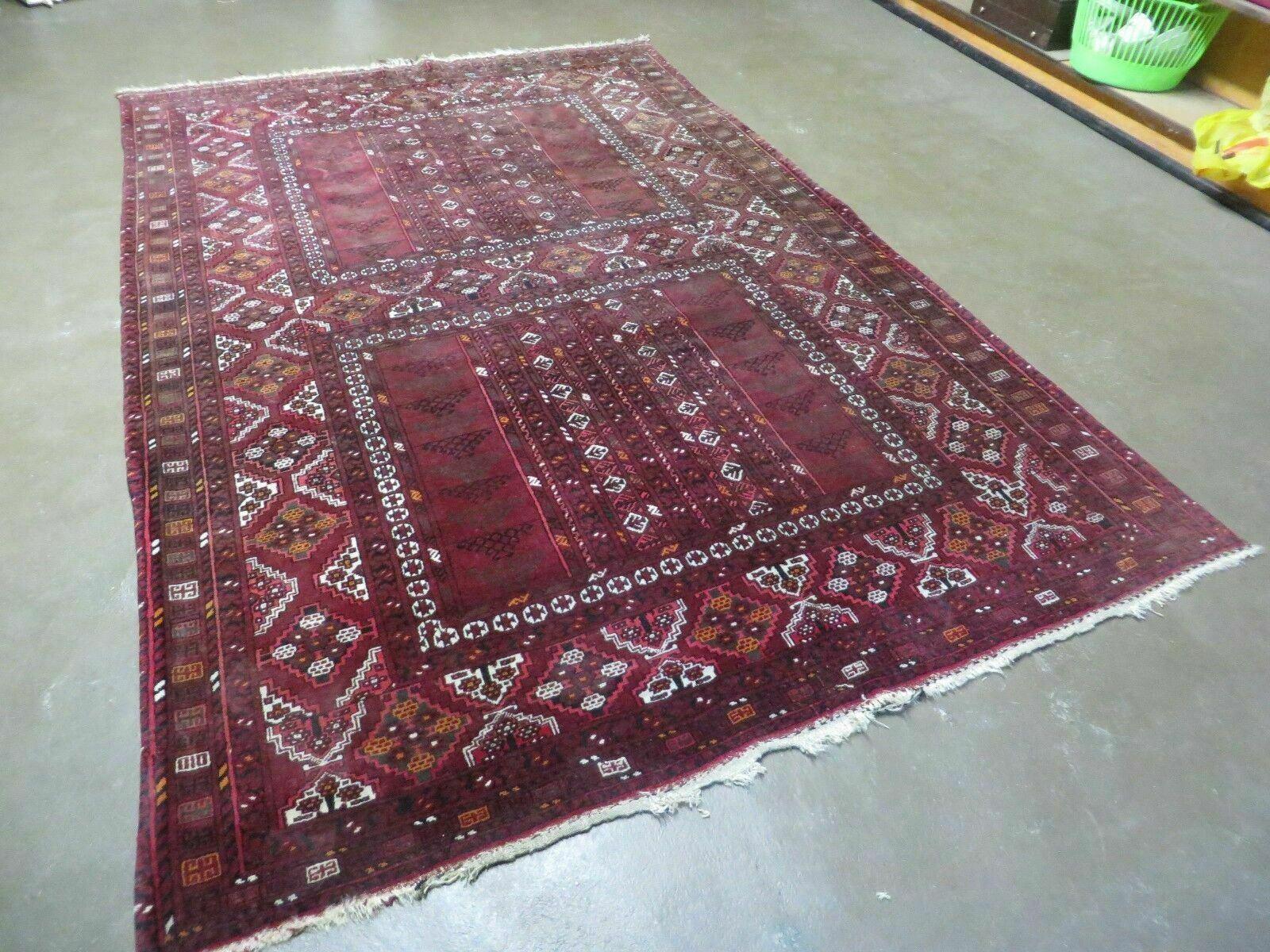 5' X 8' Antique Handmade Fine Tekkeh Turkoman Engsi Hatchli 4 Seasons Wool Rug Bohemian Boho Home Décor - Jewel Rugs