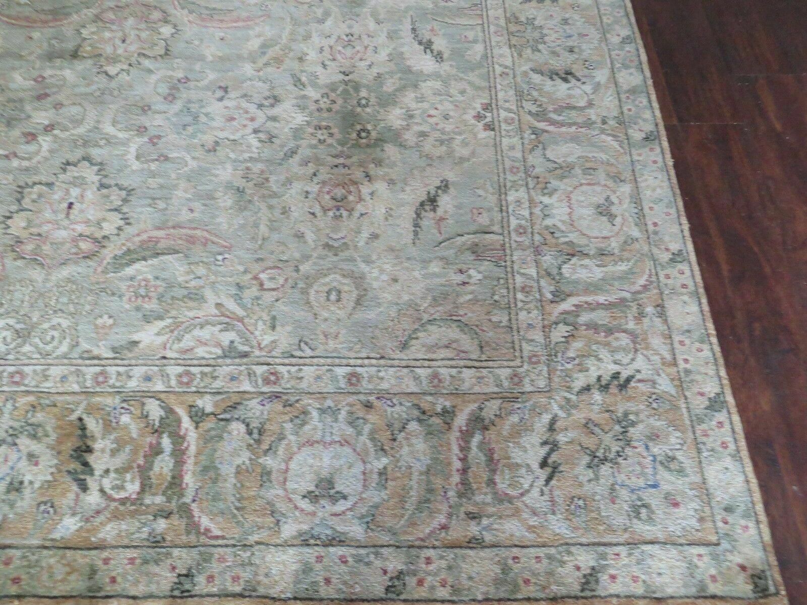 8' X 10' Vintage Handmade India Floral Oriental Top Quality Jaipur Tea Wash - Jewel Rugs