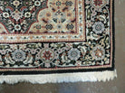 2'5" X 8" Vintage Handmade Chinese Oriental Runner - Wool with Silk Accents Black Rug - Jewel Rugs