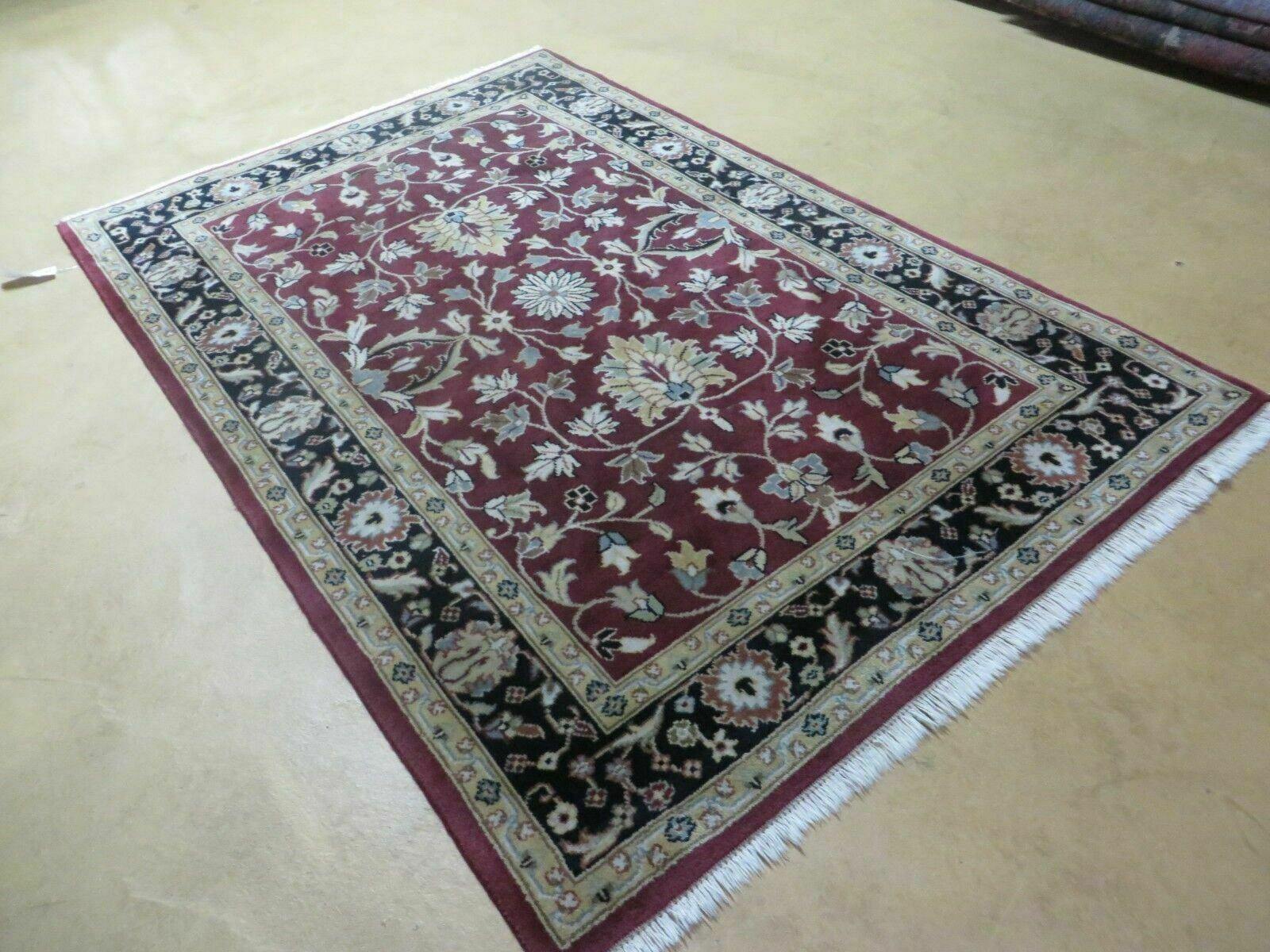 4' X 6' Handmade Finely Knotted Indian Agra Pattern Wool Rug Nice - Jewel Rugs