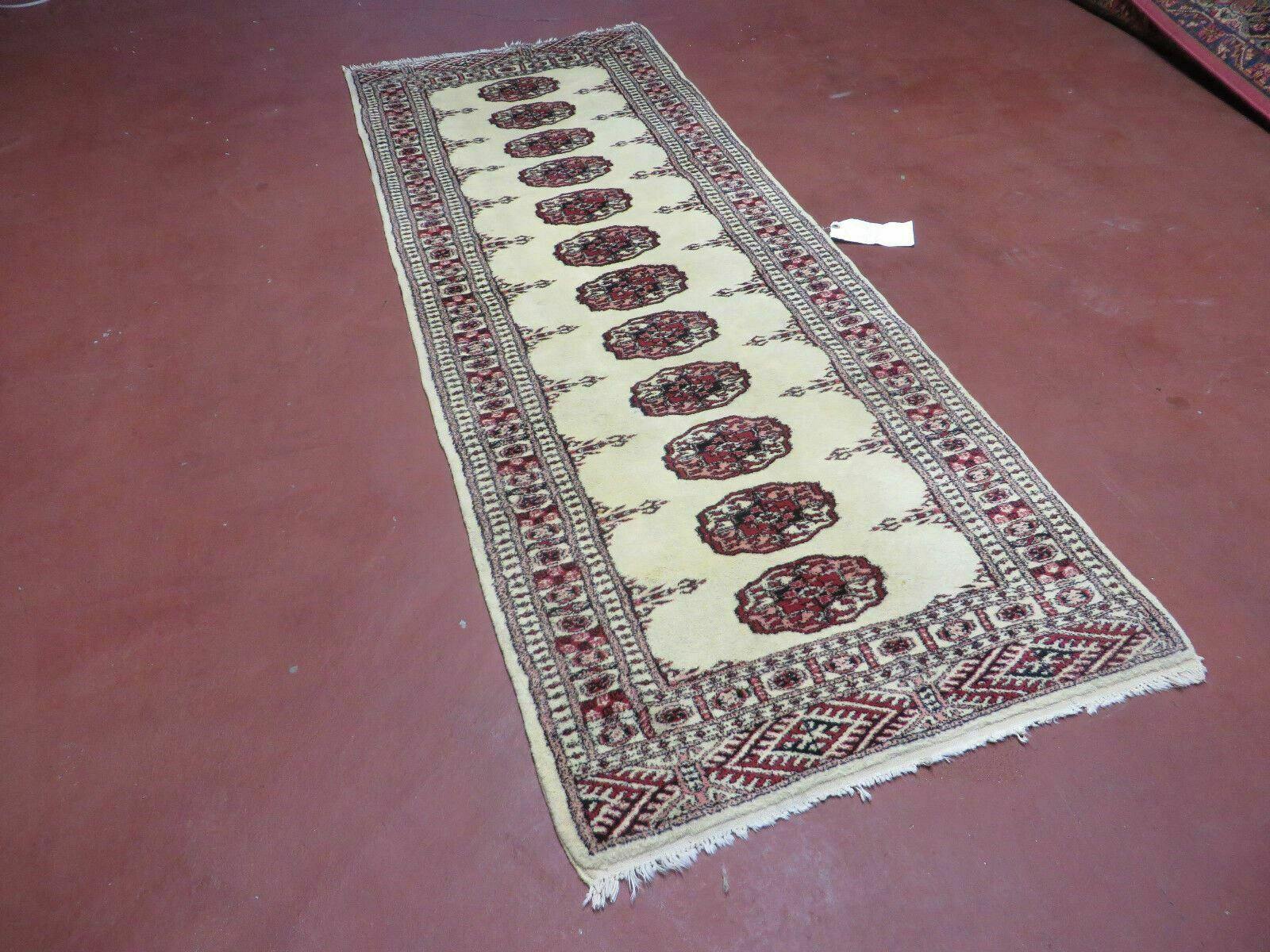 2' 7" x 7' Handmade Finely Knotted Pakistani Turkoman Bokhara Detailed Wool Rug - Jewel Rugs