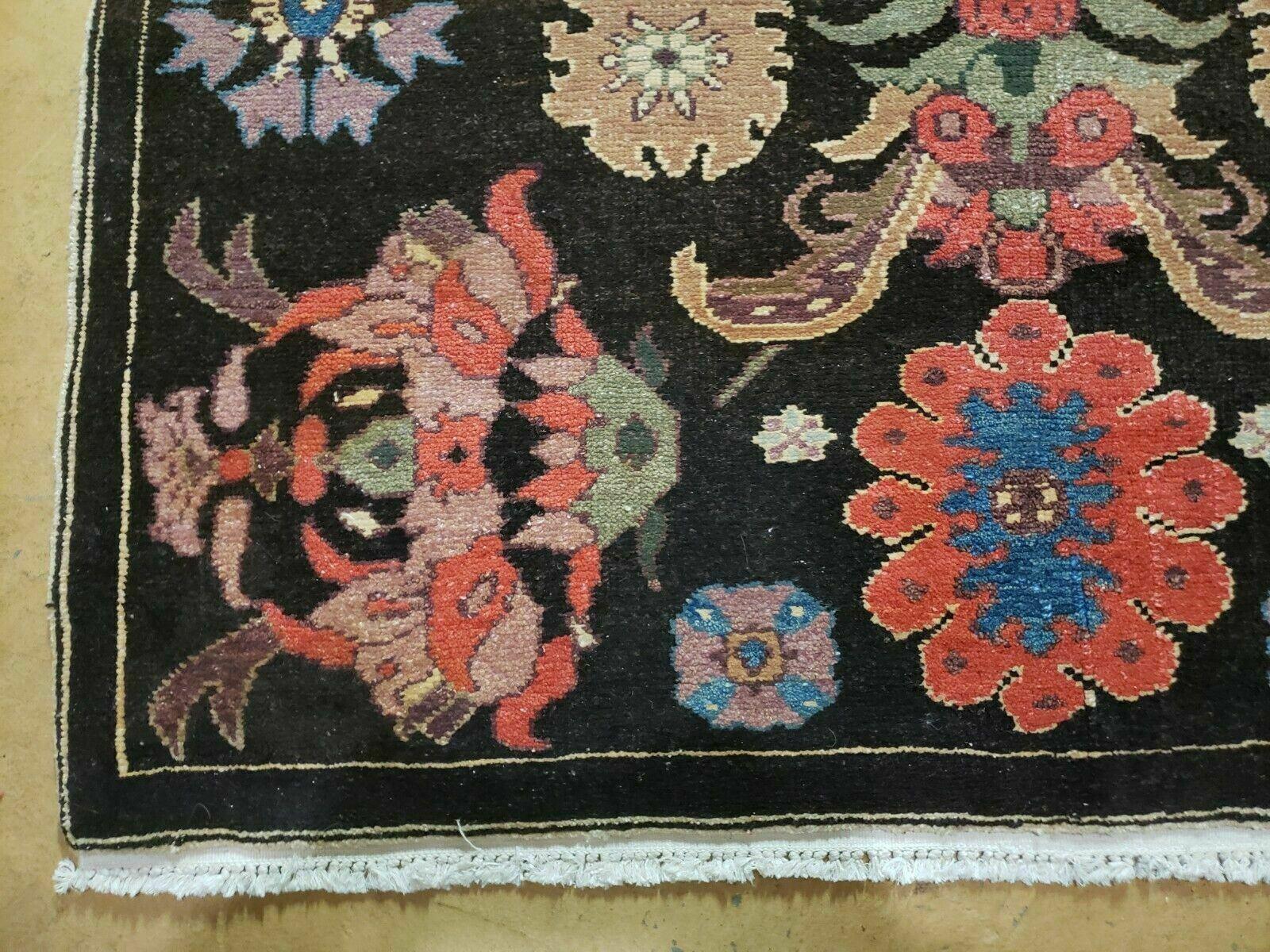 4' 5" X 16' 1" Antique Karabagh Caucasian Rug Handmade Wool Carpet Organic Dye - Jewel Rugs