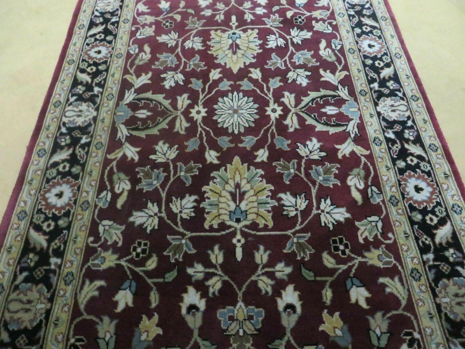 4' X 6' Handmade Finely Knotted Indian Agra Pattern Wool Rug Nice - Jewel Rugs